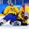 GANGNEUNG, SOUTH KOREA - FEBRUARY 21: Sweden's Viktor Fasth #30 and Germany's Dominik Kahun #72 get tangled up during quarterfinal round action at the PyeongChang 2018 Olympic Winter Games. (Photo by Matt Zambonin/HHOF-IIHF Images)

